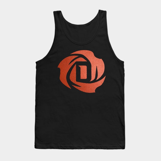 Derrick Rose Logo - Basketball Texture Tank Top by Paul Andrew